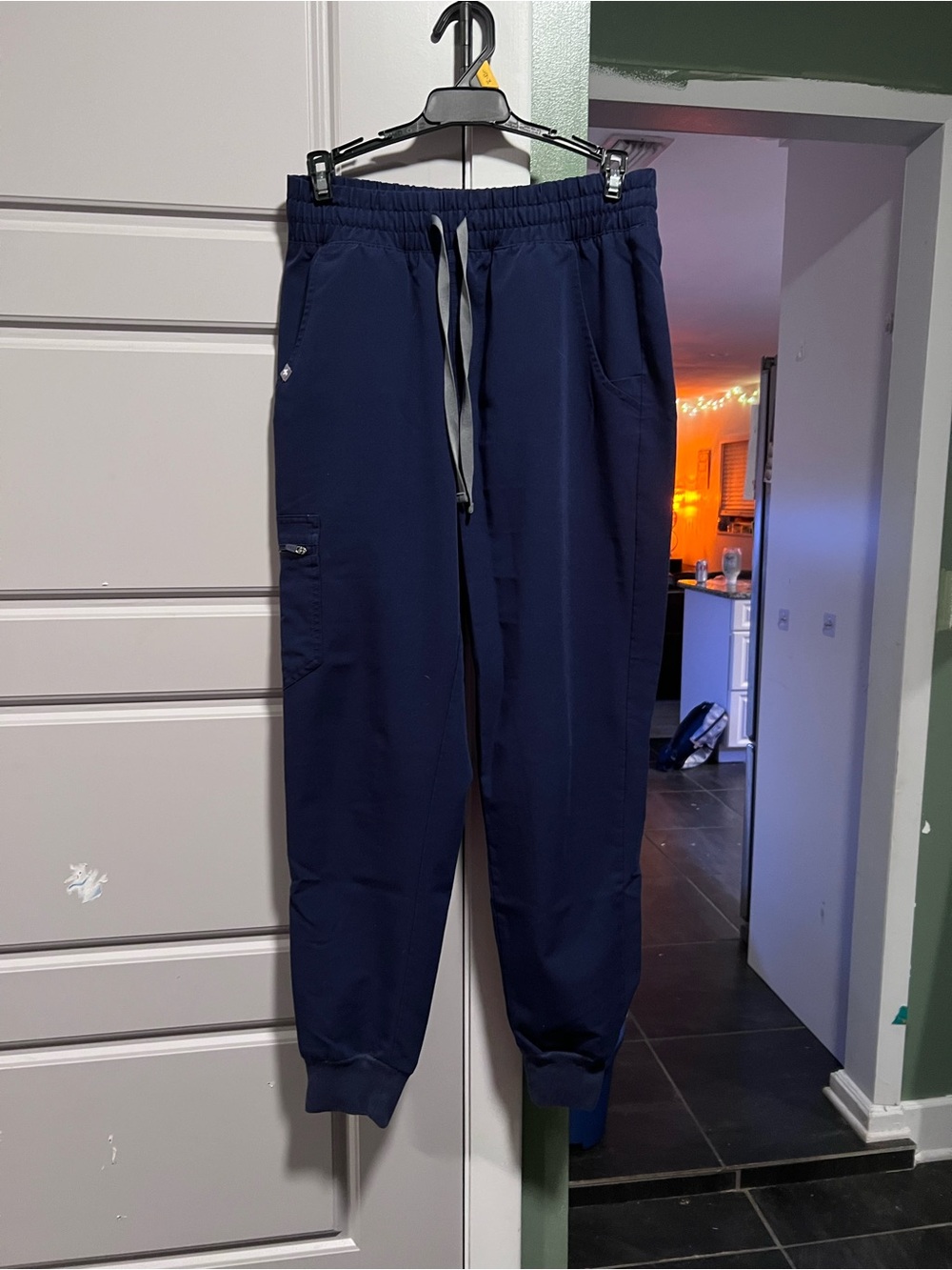 Women’s Navy Jogger Pants with Drawstring